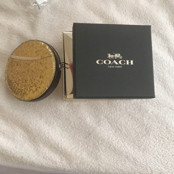 Coach Glitter Leather Coin Purse - Picture 4 of 6